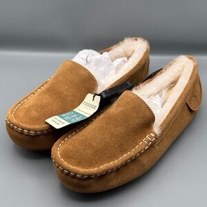 Fireside By Dearfoams Women's Mel Genuine Shearling Moccasin Slipper